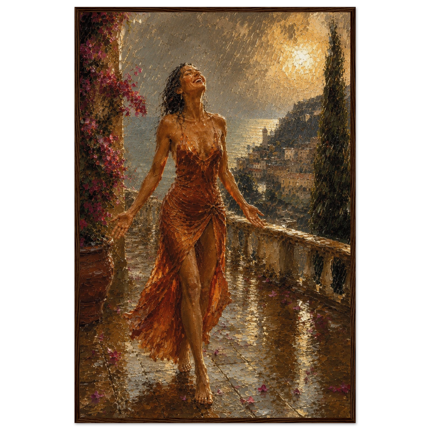 MEDITERRANEAN STUDIES — The Sunshower by LunarHeartCo, framed mediterranean fine art print — product image 23 of 23