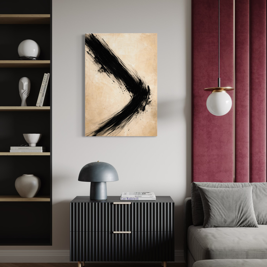 LunarHeartCo VECTOR II shift canvas art in vibrant colors, featuring abstract geometric design on textured canvas.