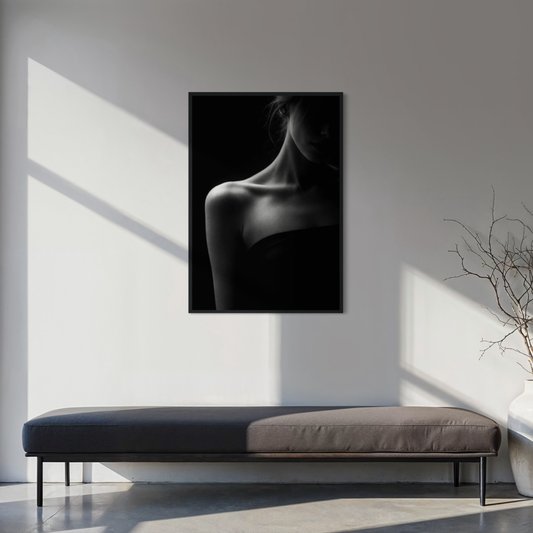 Framed fine art print titled "Muse II — Proximity" by LunarHeartCo, featuring abstract artwork on wall art display.