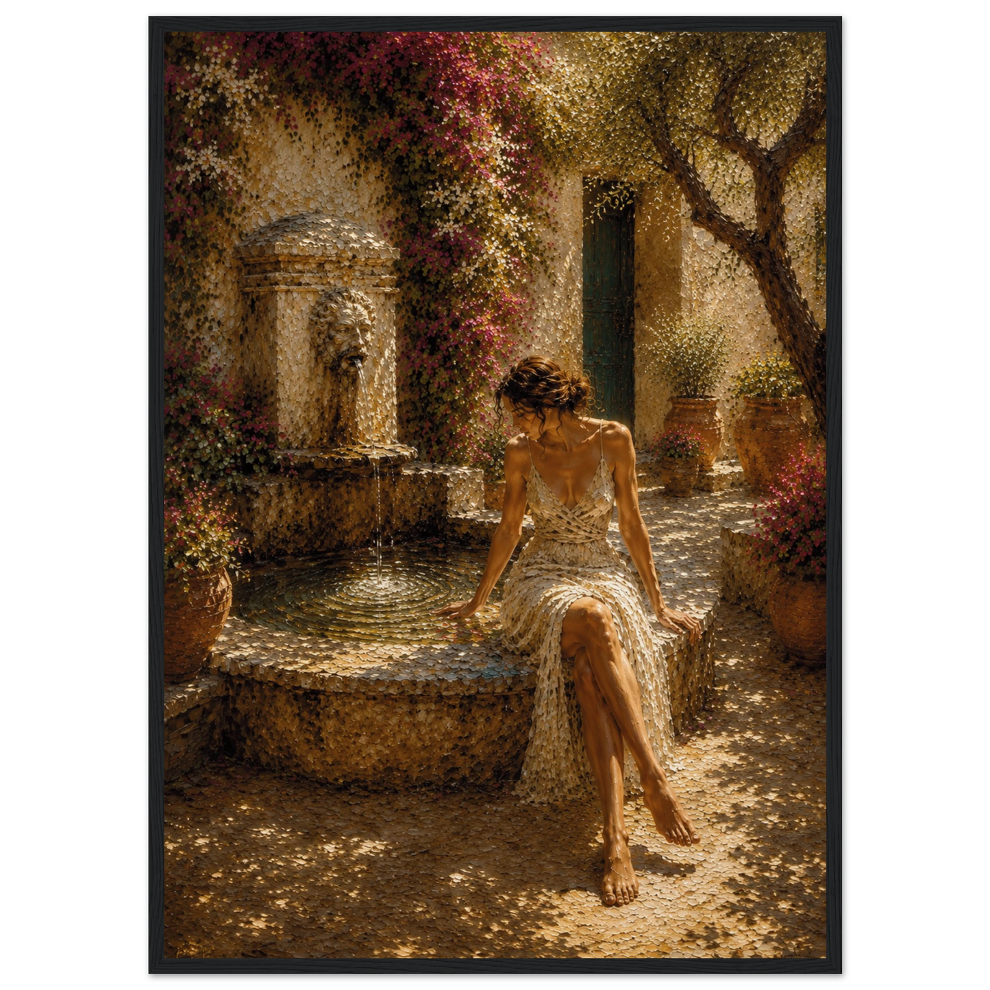 MEDITERRANEAN STUDIES — The Fountain by LunarHeartCo, framed mediterranean fine art print — product image 20 of 20
