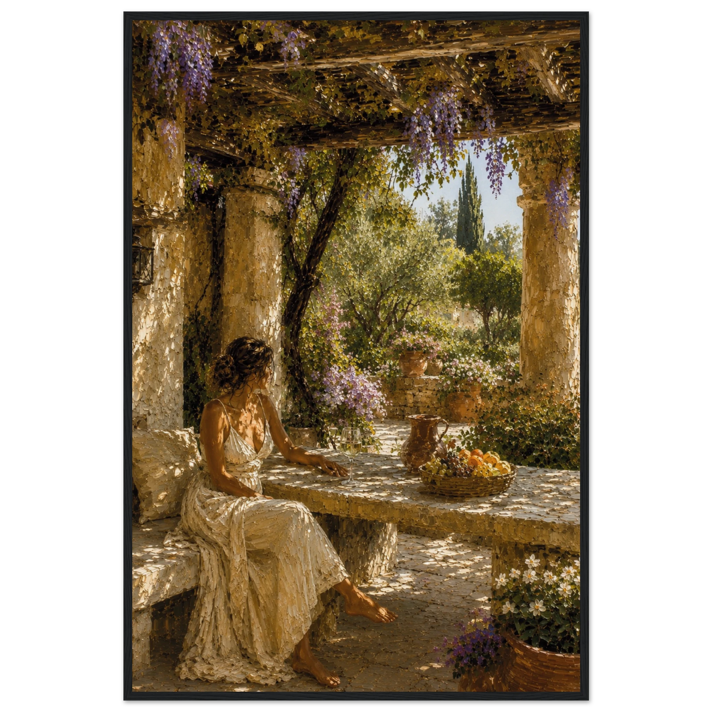 MEDITERRANEAN STUDIES — The Pergola by LunarHeartCo, framed mediterranean fine art print — product image 21 of 21