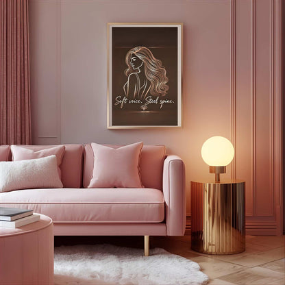 Poster - Soft Voice, Steel Spine - LunarHeartCo