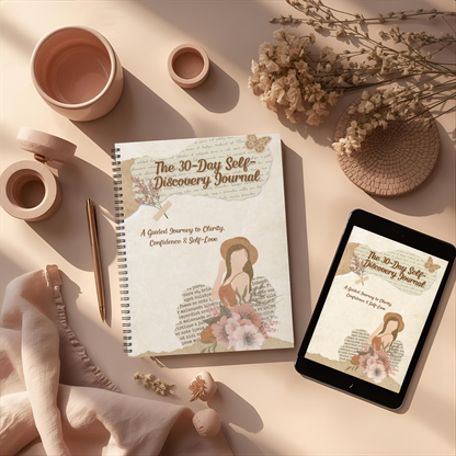 30-Day Self-Discovery Journal — Guided Healing Workbook for Women (Digital PDF + Wire-O Printed Edition) - LunarHeartCo