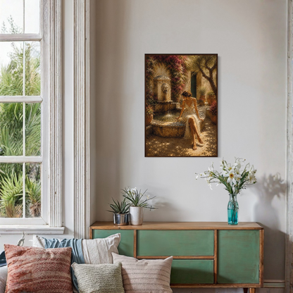 MEDITERRANEAN STUDIES — The Fountain, Framed Art Print