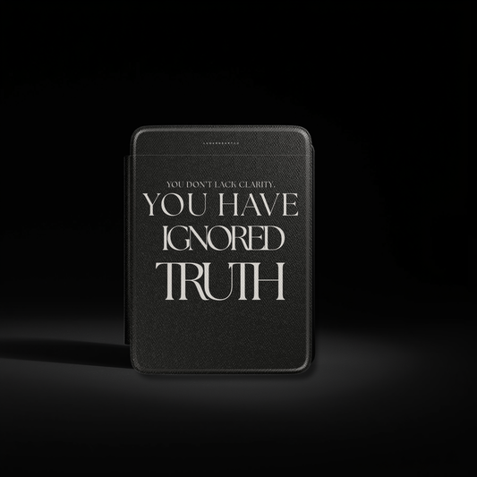 LunarHeartCo Truth I Ignored Kindle Case featuring a behavior-themed design, made for Kindle devices with a protective cover.