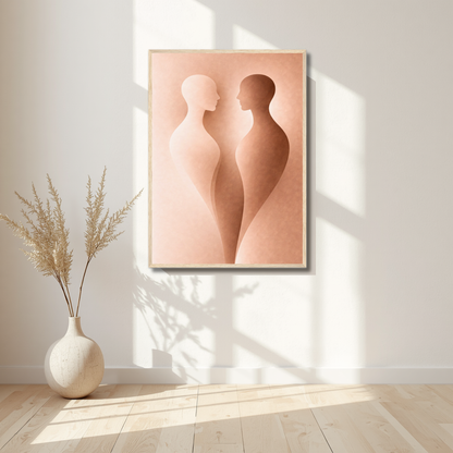 Framed art print "Internal Form II — Alignment" by LunarHeartCo, featuring abstract geometric design in a sleek frame.