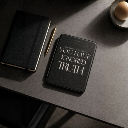 LunarHeartCo Truth I Ignored phone case from the Behaviour Series, featuring a modern design on a durable protective cover.