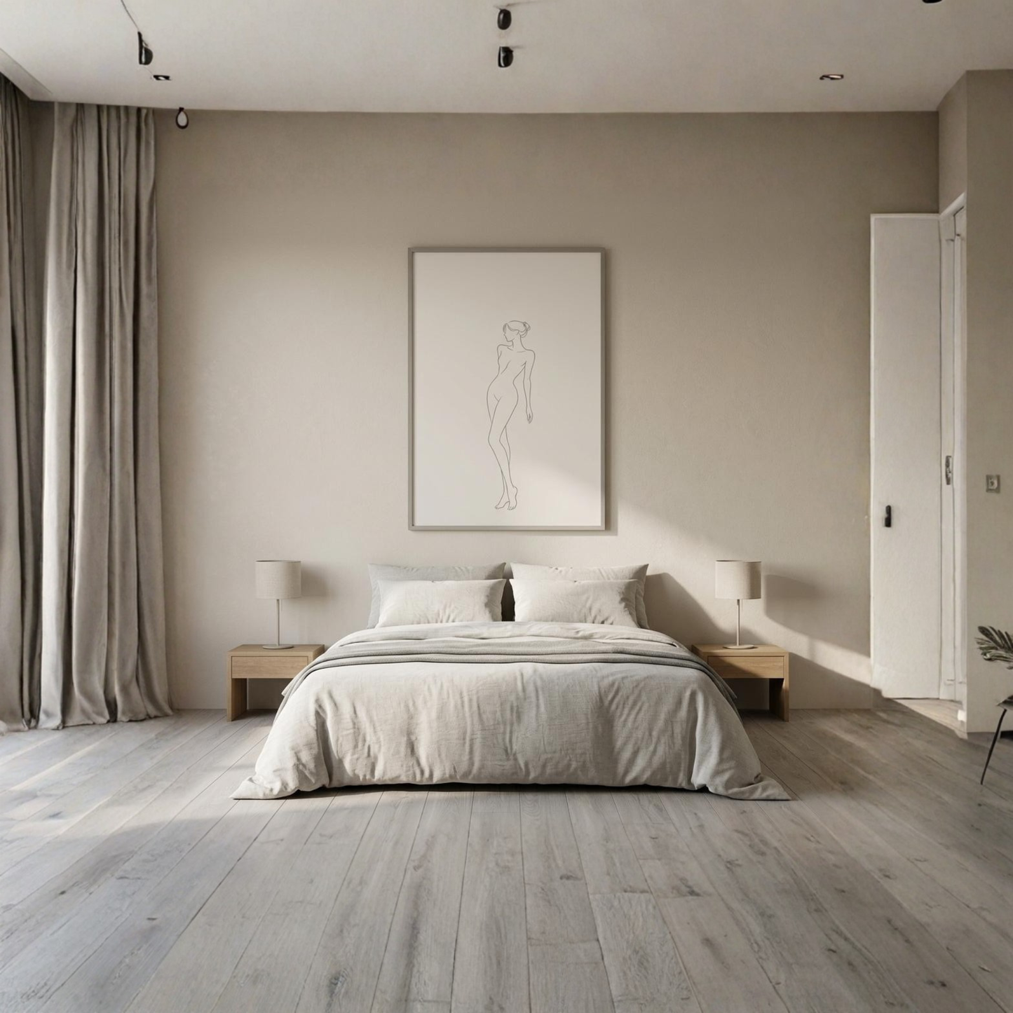 Line Study II study print wall art by LunarHeartCo featuring minimalist line drawings for modern home decor.