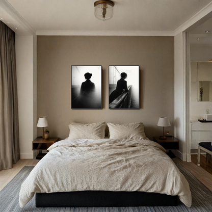 Framed atmospheric art print by LunarHeartCo titled Dissolution & Suspension, showcasing abstract visuals in a sleek frame.
