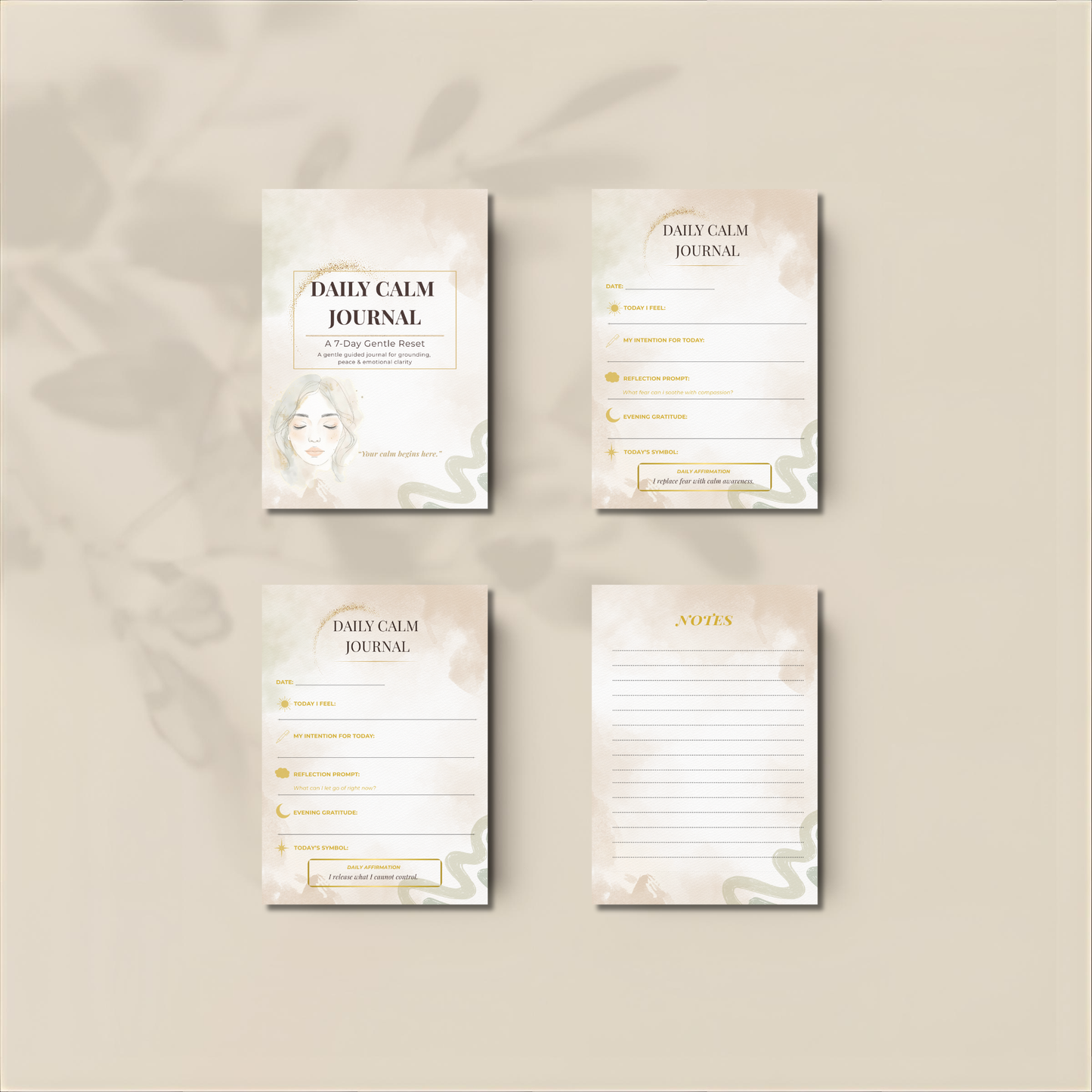 🌙 Daily Calm — 7 Days of Peace (Digital Journal) - LunarHeartCo