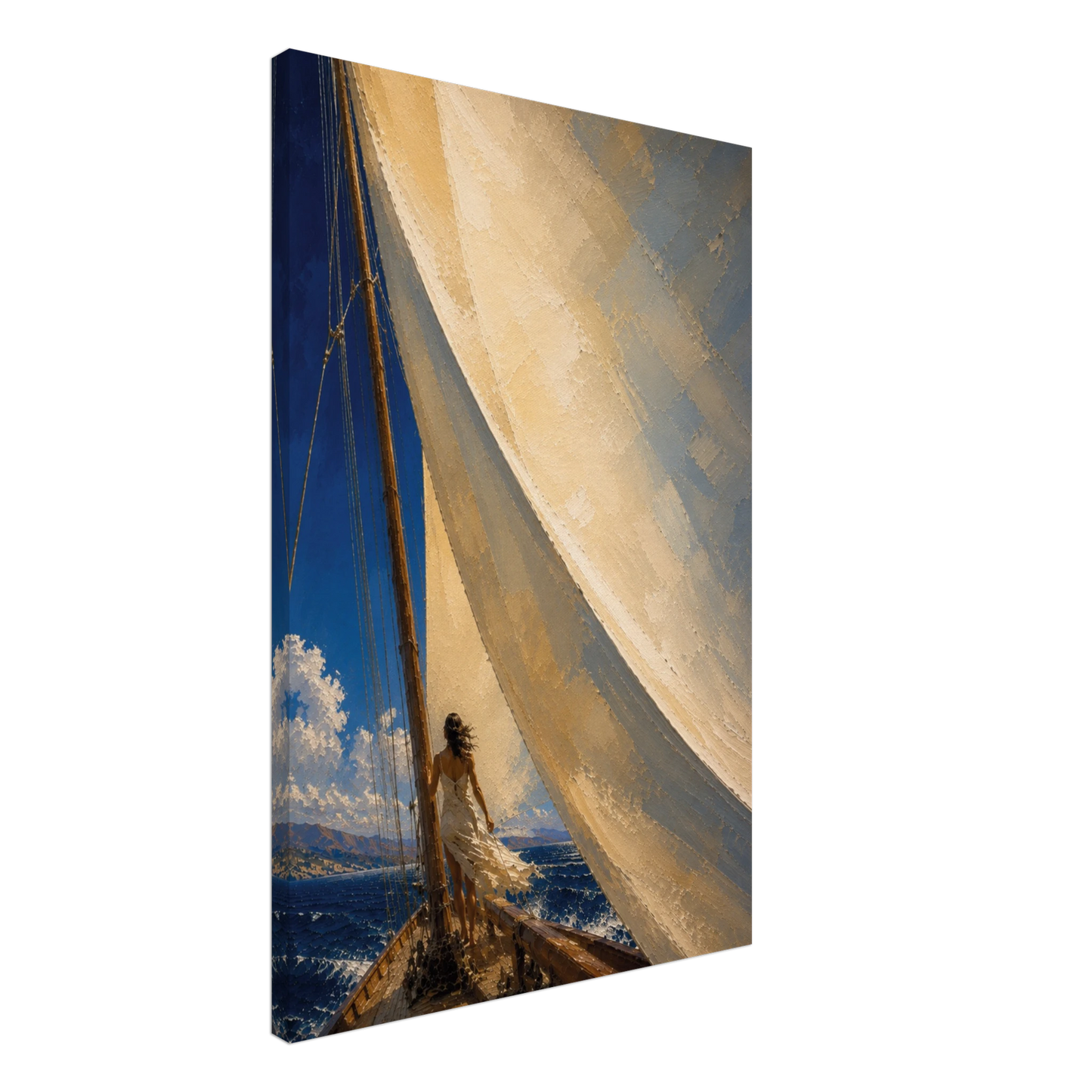 The Sail Mediterranean Studies canvas art by LunarHeartCo, gallery-wrapped and ready to hang.