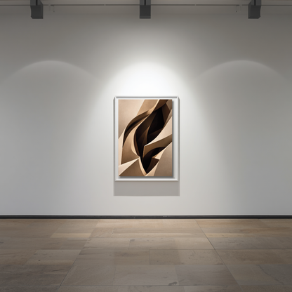 LunarHeartCo internal structure II fine art print wall art features intricate geometric designs on high-quality paper.