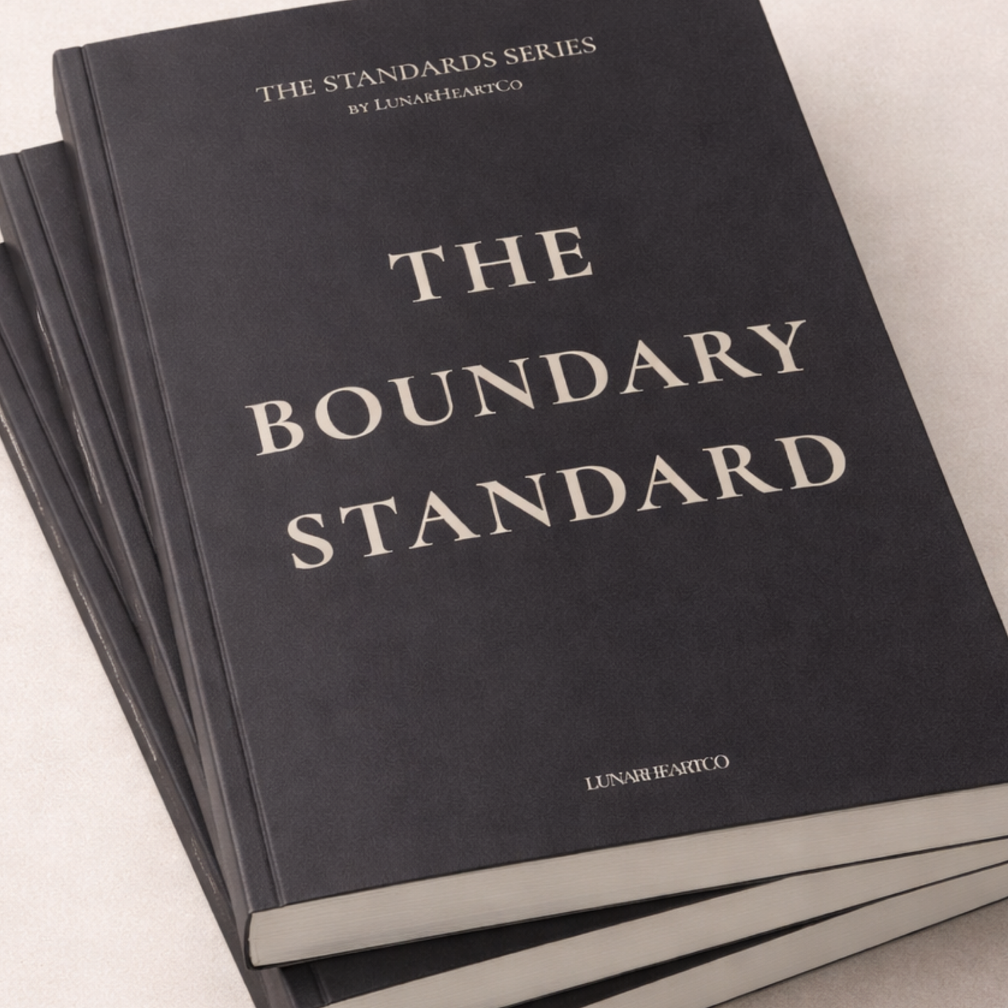 LunarHeartCo Standards Series Core Collection workbook with perfect bound cover, featuring pages with exercises and writing space.