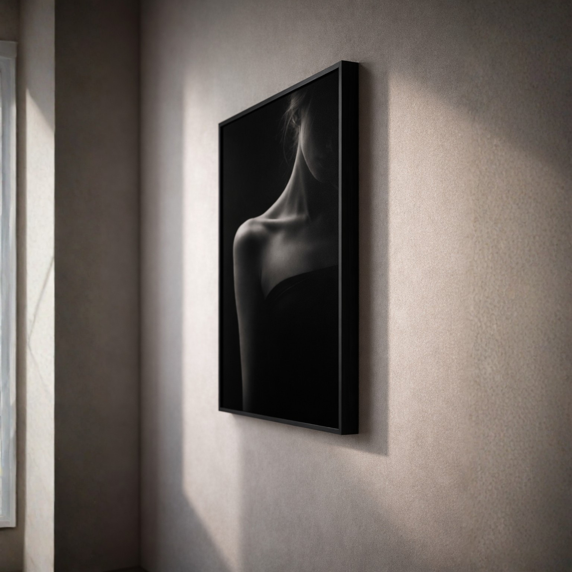 Framed Muse II Proximity fine art print by LunarHeartCo showcasing abstract, textured wall art with modern design and neutral tones.