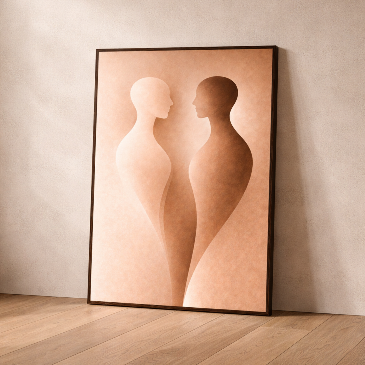Framed art print "Internal Form II — Alignment" by LunarHeartCo featuring abstract geometric shapes on a neutral background.