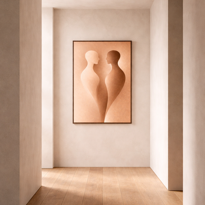Framed art piece "Internal Form II — Alignment" by LunarHeartCo featuring abstract geometric shapes on a neutral background.