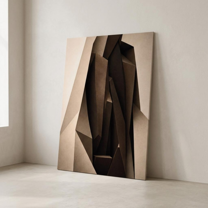 LunarHeartCo Internal Structure III fine art print wall art featuring abstract geometric shapes and intricate line details.