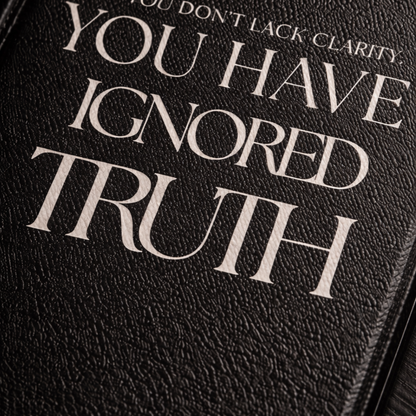 LunarHeartCo Truth I Ignored phone case from the Behaviour Series, featuring minimalist design for Kindle device protection.