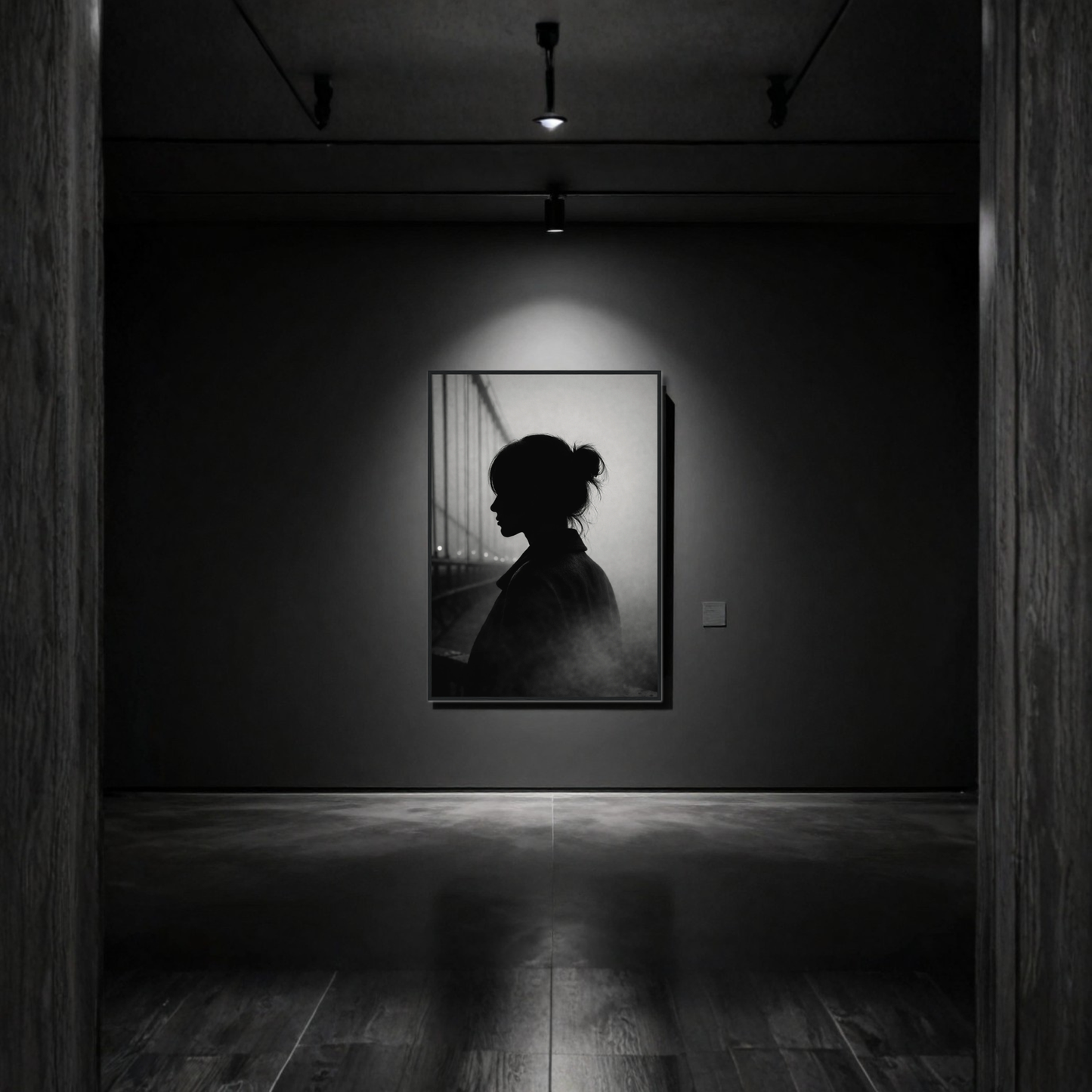 Framed LunarHeartCo editorial fine art print titled "Control" featuring abstract, modern artwork in a sleek frame.
