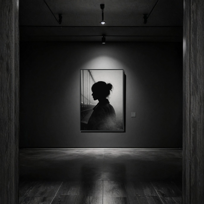 Framed LunarHeartCo editorial fine art print titled "Control" featuring abstract, modern artwork in a sleek frame.