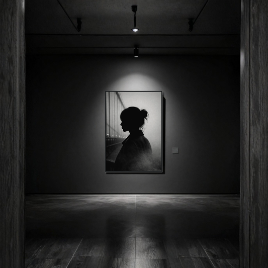 Framed LunarHeartCo editorial fine art print titled "Control" featuring abstract, modern artwork in a sleek frame.