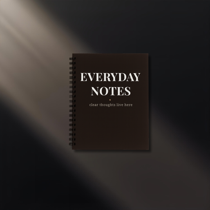 Everyday Notes — A5 Luxury Coil-Bound Notepad (50 Pages, Bold Edition) - LunarHeartCo