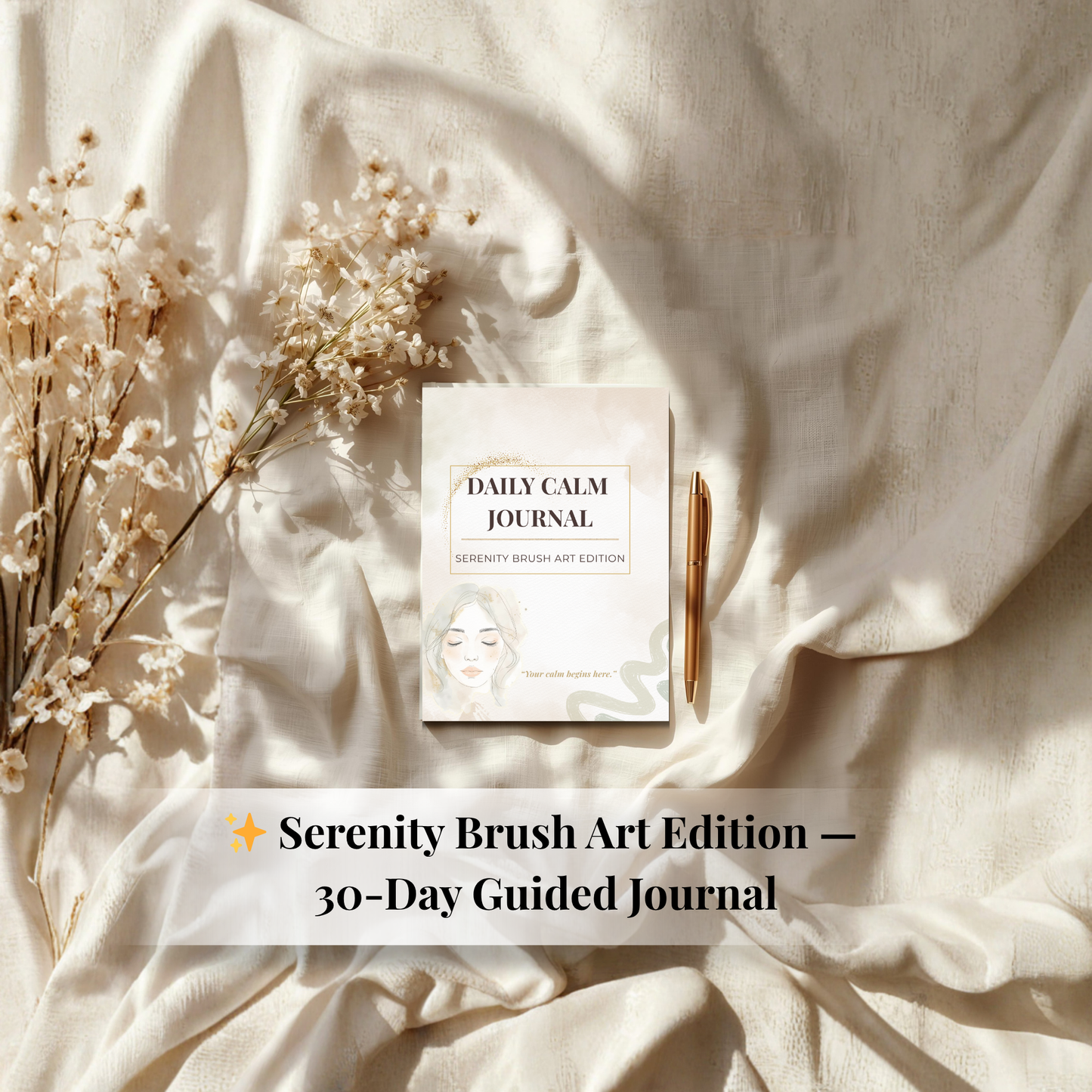 Daily Calm Journal — 30-Day Guided Workbook (Digital Download + Wire-O Print Edition) - LunarHeartCo