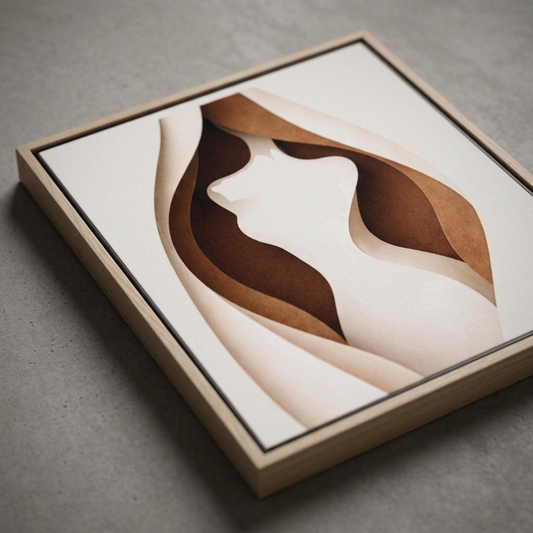 LunarHeartCo BODY CUT I study print wall art featuring abstract geometric shapes in black and white on a white background.