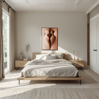 Framed art "Internal Form I — Proximity" by LunarHeartCo featuring abstract geometric shapes in a modern design.
