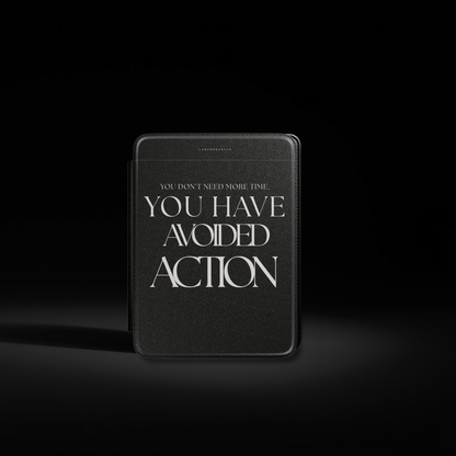 LunarHeartCo Action I Avoided Kindle Case from the Behaviour Series, designed for phones with a sleek, protective cover featuring bold graphics.
