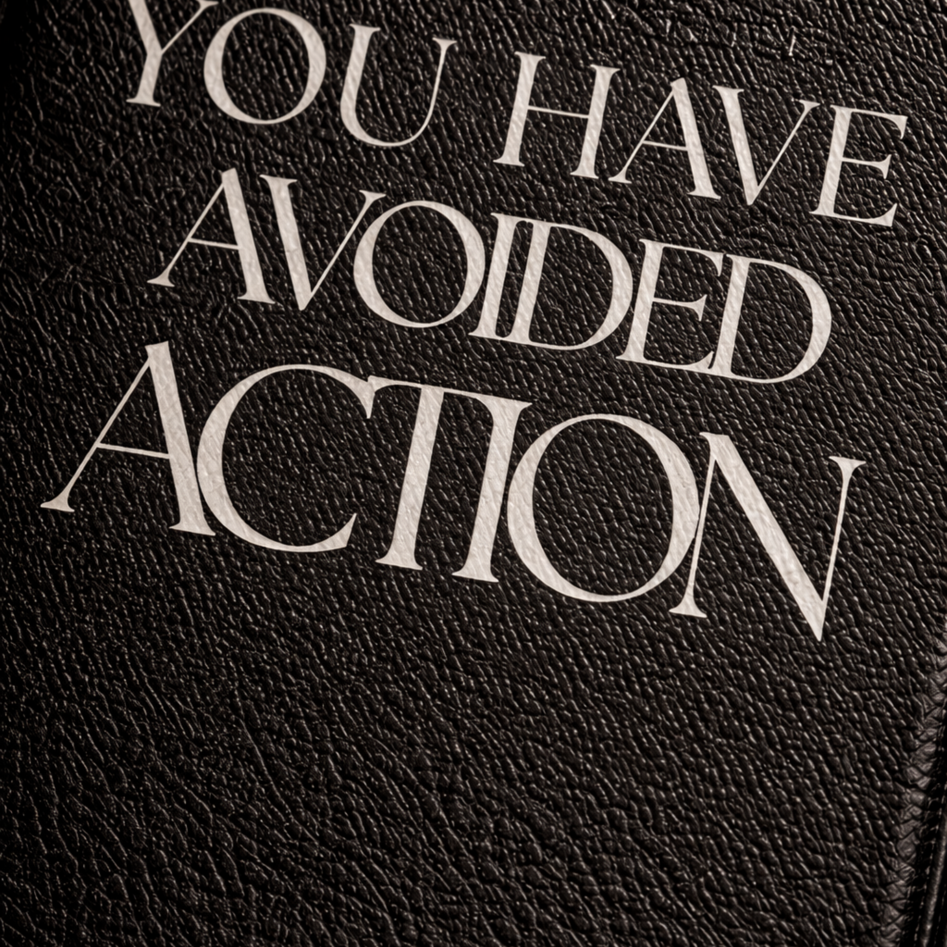 LunarHeartCo Action I Avoided Kindle phone case from the Behaviour Series, featuring a protective design with colorful patterns.