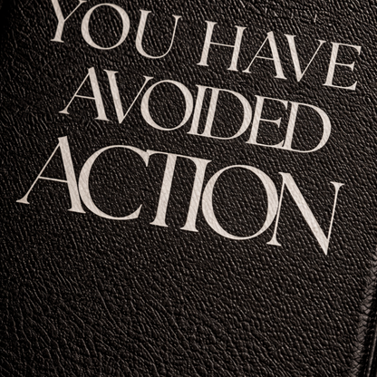 LunarHeartCo Action I Avoided Kindle phone case from the Behaviour Series, featuring a protective design with colorful patterns.