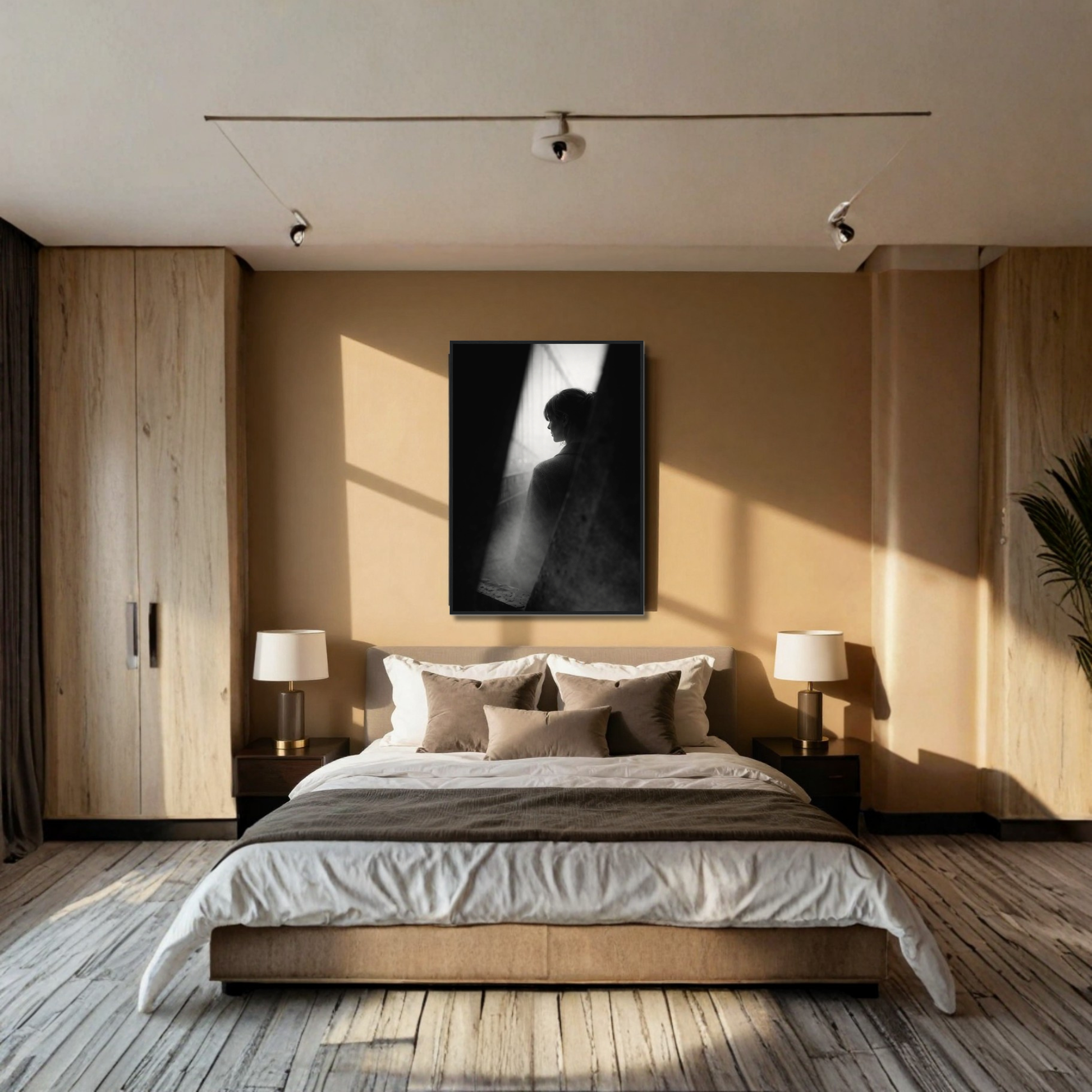 Framed editorial fine art print titled "Interference" by LunarHeartCo, featuring abstract designs on high-quality paper.