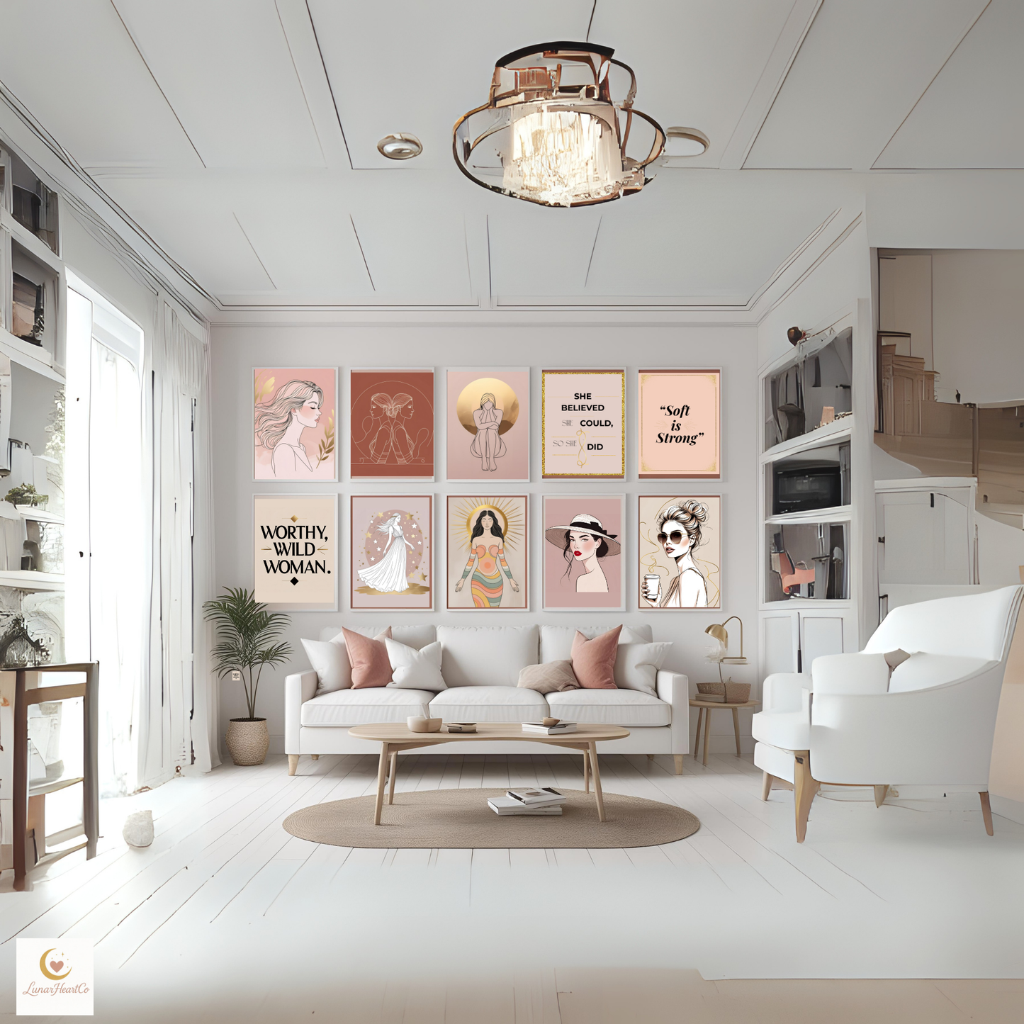 20 Printable Wall Art Prints | Feminine Boho & Fashion Collection | Minimalist Gallery Posters | Digital Download ✨🌙 - LunarHeartCo