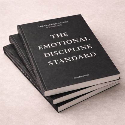 Structured workbook by LunarHeartCo for emotional discipline, featuring exercises for composure and behavioral control.