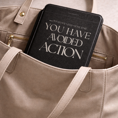 LunarHeartCo Action I Avoided Kindle Case from the Behaviour Series, featuring a sleek phone case design with bold graphics.