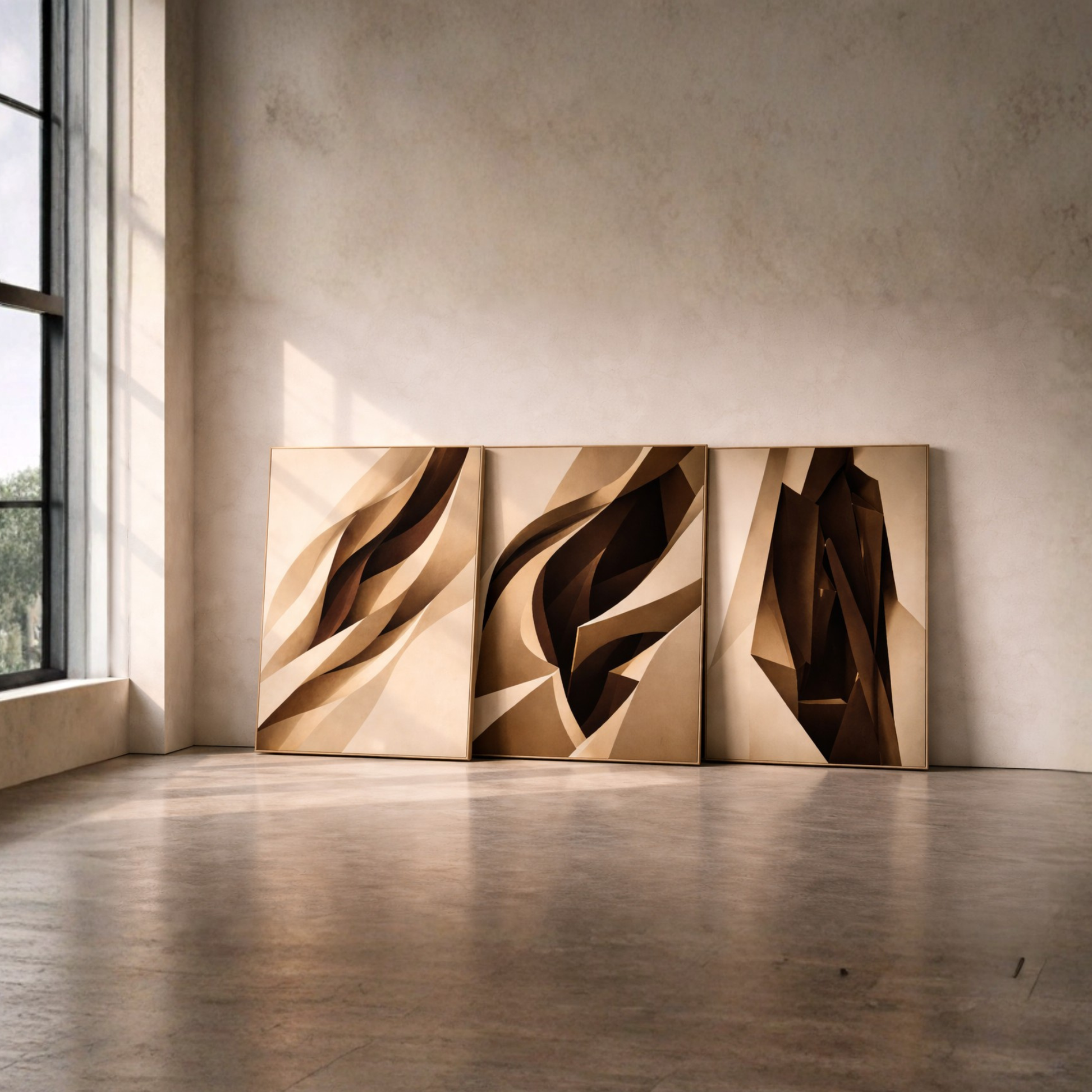 Fine art print set featuring abstract internal structures, wall art by LunarHeartCo with intricate geometric patterns.