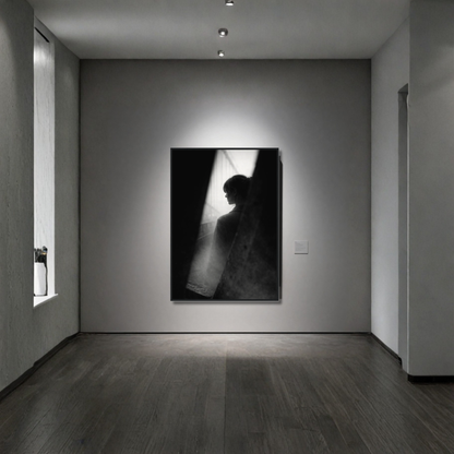 Framed editorial fine art print titled "Interference" by LunarHeartCo, showcasing abstract modern artwork in a sleek frame.