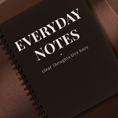 Everyday Notes — A5 Luxury Coil-Bound Notepad (50 Pages, Bold Edition) - LunarHeartCo