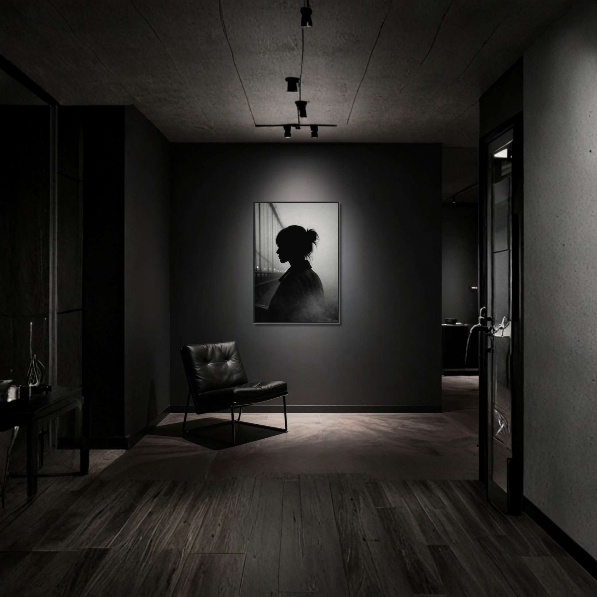 Framed editorial fine art print titled "Control" by LunarHeartCo, featuring abstract design in a sleek black frame.