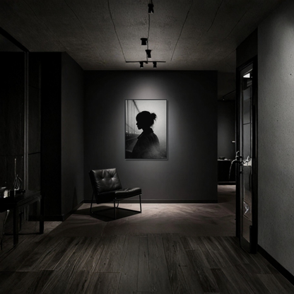 Framed editorial fine art print titled "Control" by LunarHeartCo, featuring abstract design in a sleek black frame.