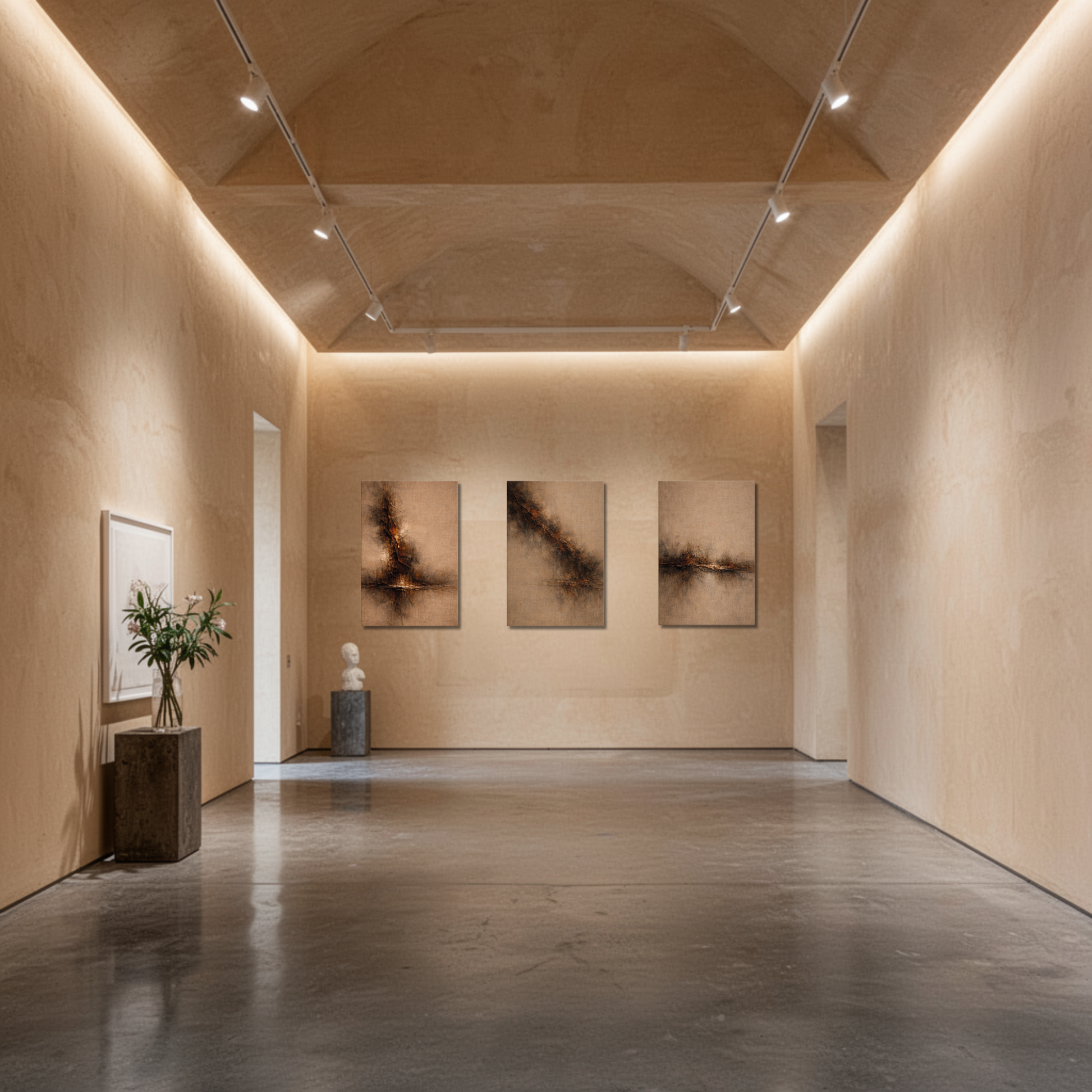 STRATA — Structural Triptych (I, II, III) Canvas, 4cm Gallery Depth - LunarHeartCo