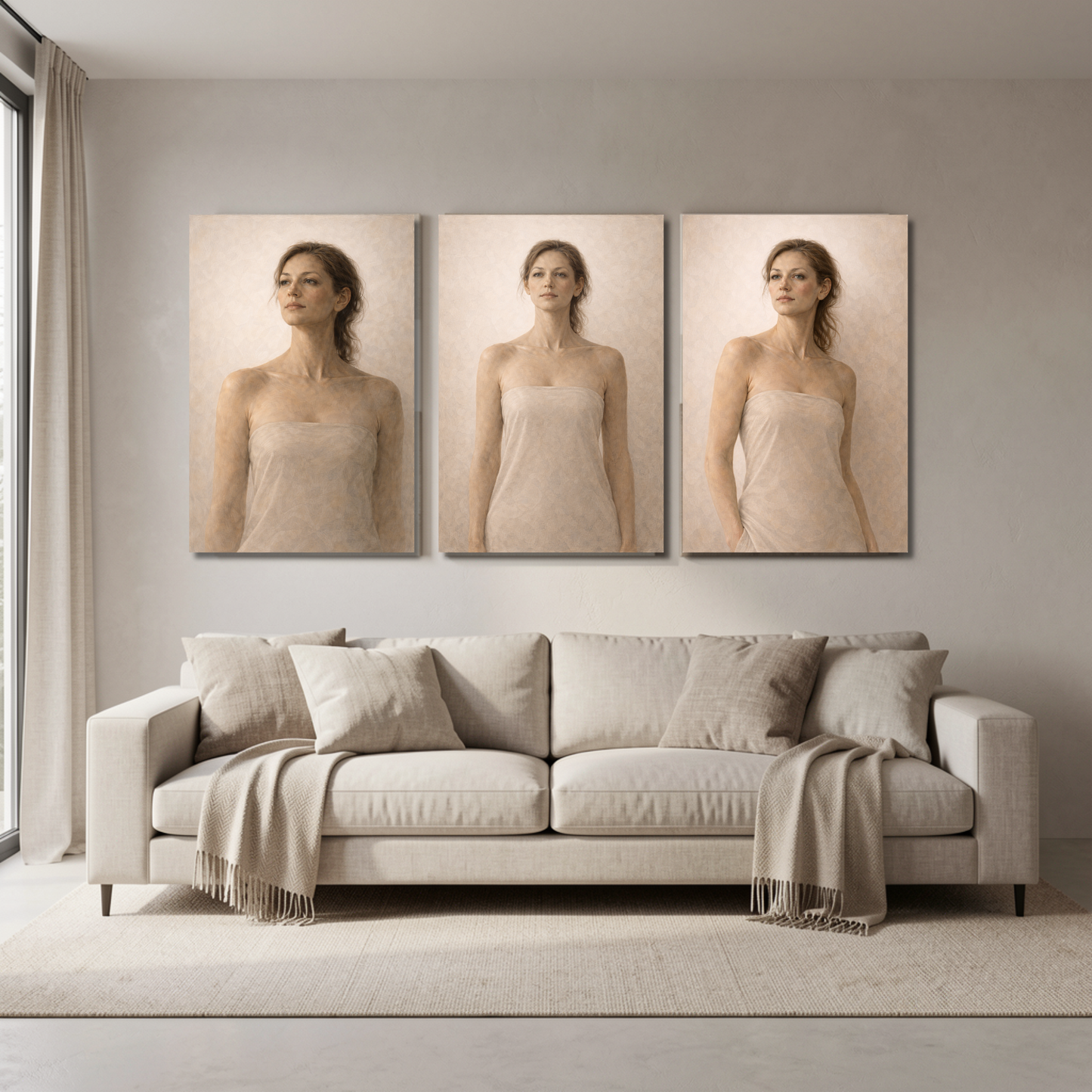 ASCENT — Complete 3-Piece Contemporary Figurative Canvas Series - LunarHeartCo