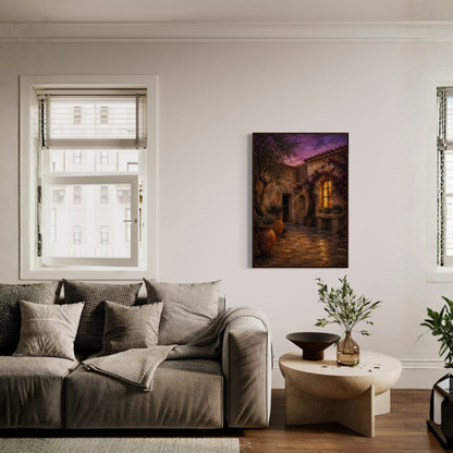MEDITERRANEAN STUDIES — Night Courtyard, Framed Art Print