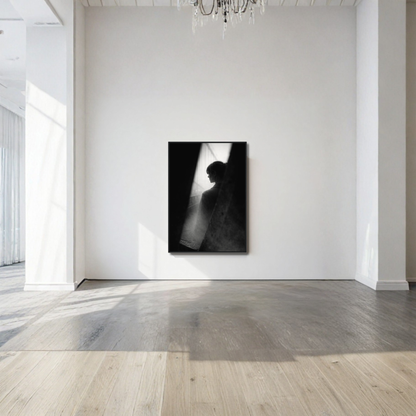 Framed editorial fine art print titled "Interference" by LunarHeartCo, featuring abstract visual design in a sleek frame.
