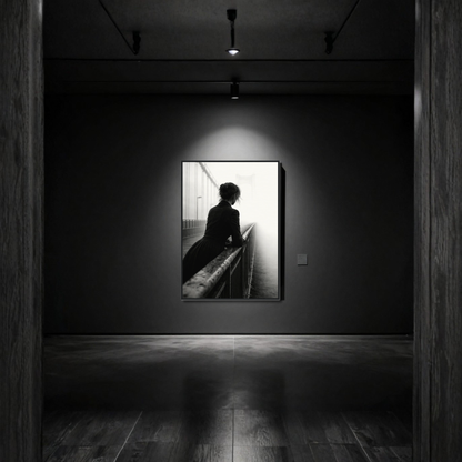 Framed editorial fine art print by LunarHeartCo featuring abstract suspension artwork on a neutral background.