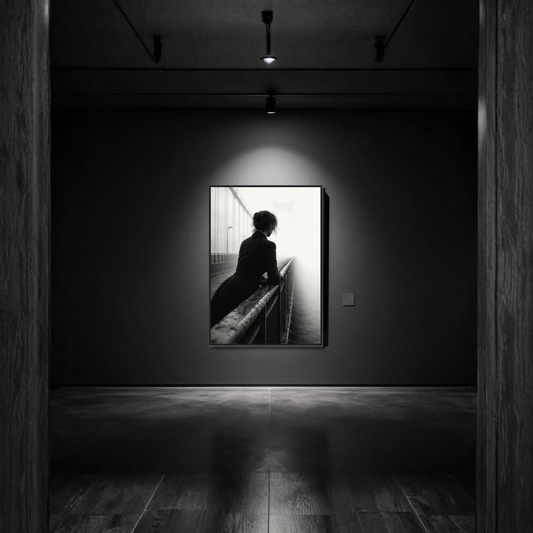 Framed editorial fine art print by LunarHeartCo featuring abstract suspension artwork on a neutral background.