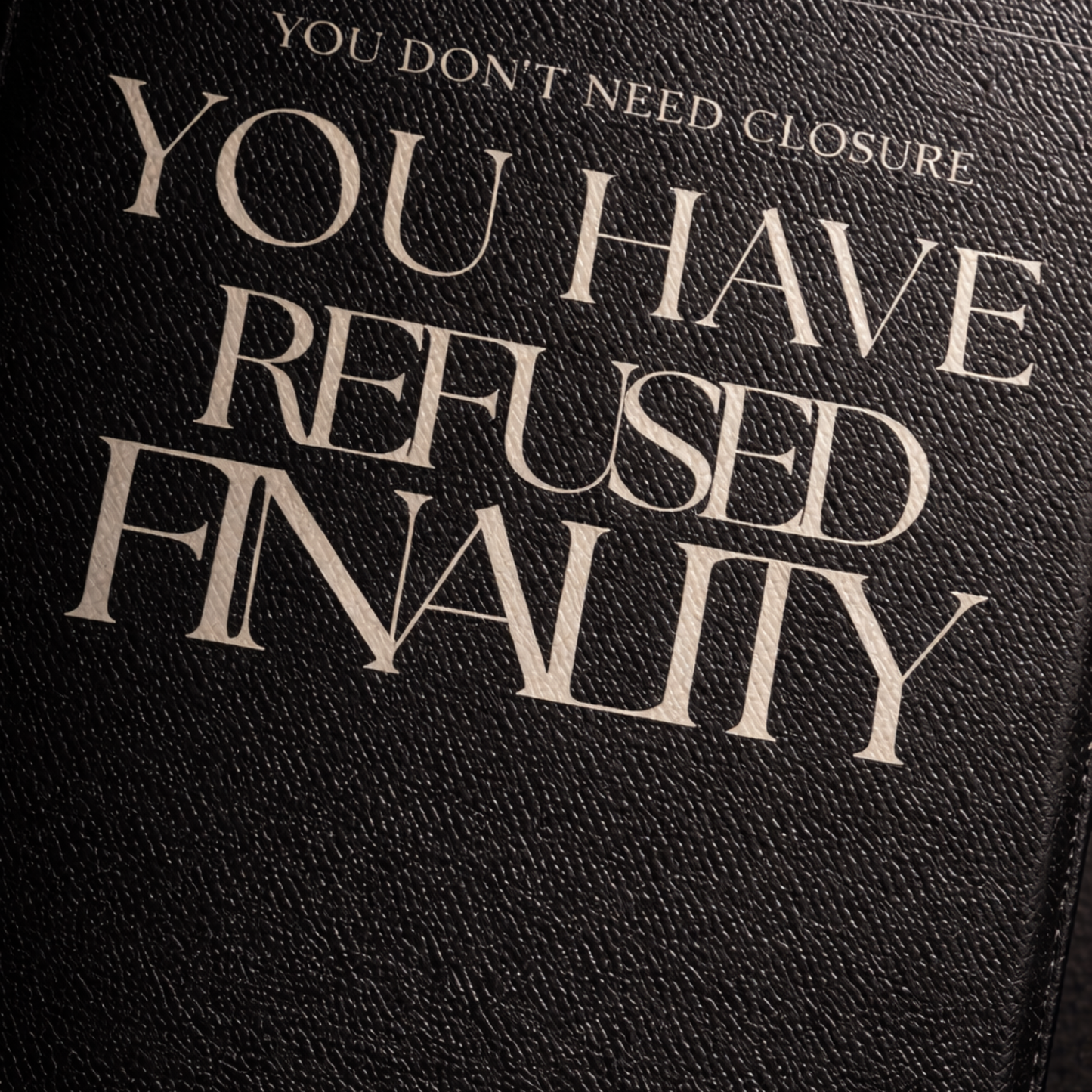 LunarHeartCo Finality I Refused Kindle Case from the Behaviour Series, designed for a protective phone case with a sleek aesthetic.
