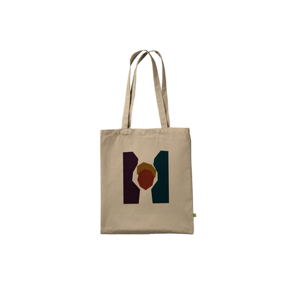 Front view of THE KEEPING premium natural cotton art tote bag