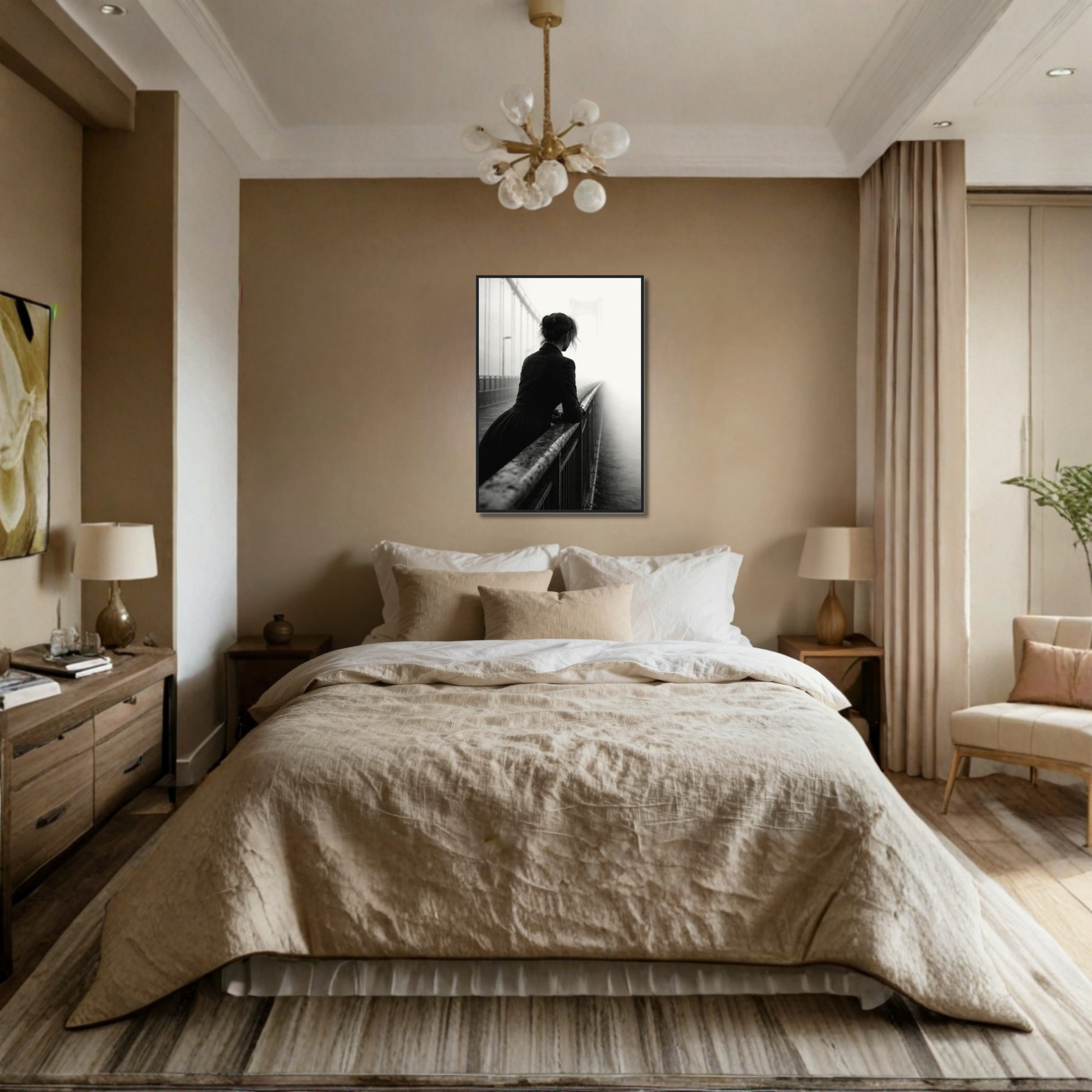 Framed editorial fine art print by LunarHeartCo featuring abstract, textured artwork in a sleek black frame.